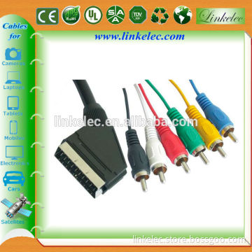 2014 China made factory price AV cable scart to rca cable